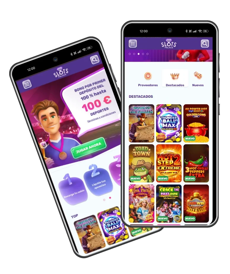 Versión móvil de Slotspalace Casino para smartphone